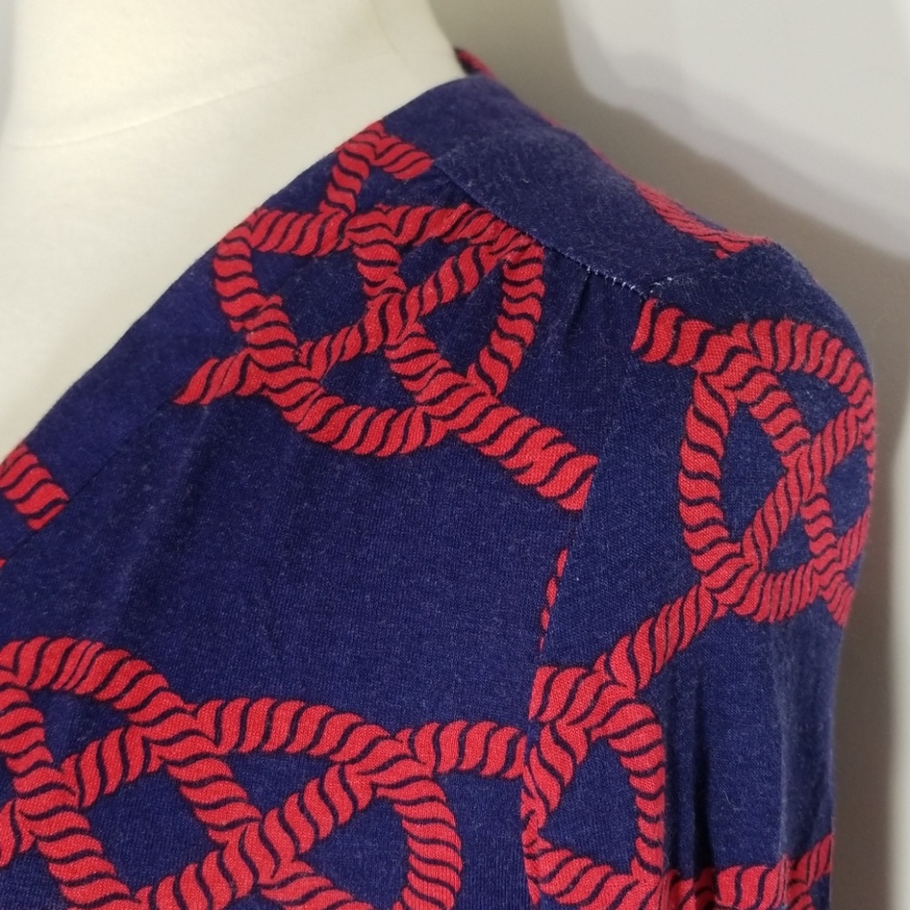 Macbeth Collection Nautical Rope Red Wrap Dress XS - Picture 4 of 8